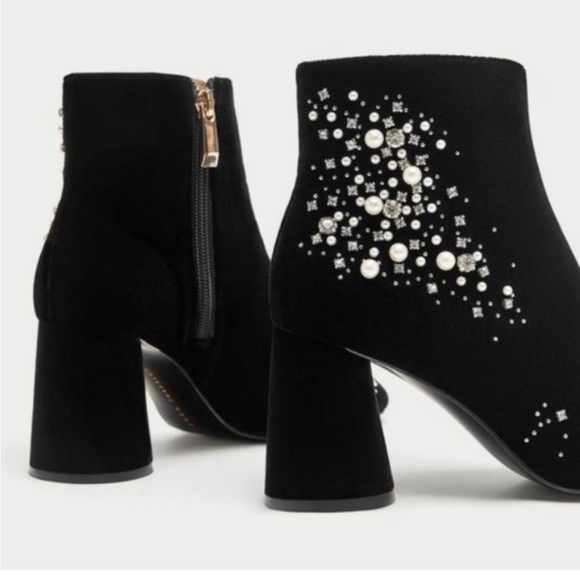 ✨RARE✨Vintage ✨Limited Edition✨ Zara Trafaluc Collection Velvet Platform Boots✨ - Picture 5 of 5